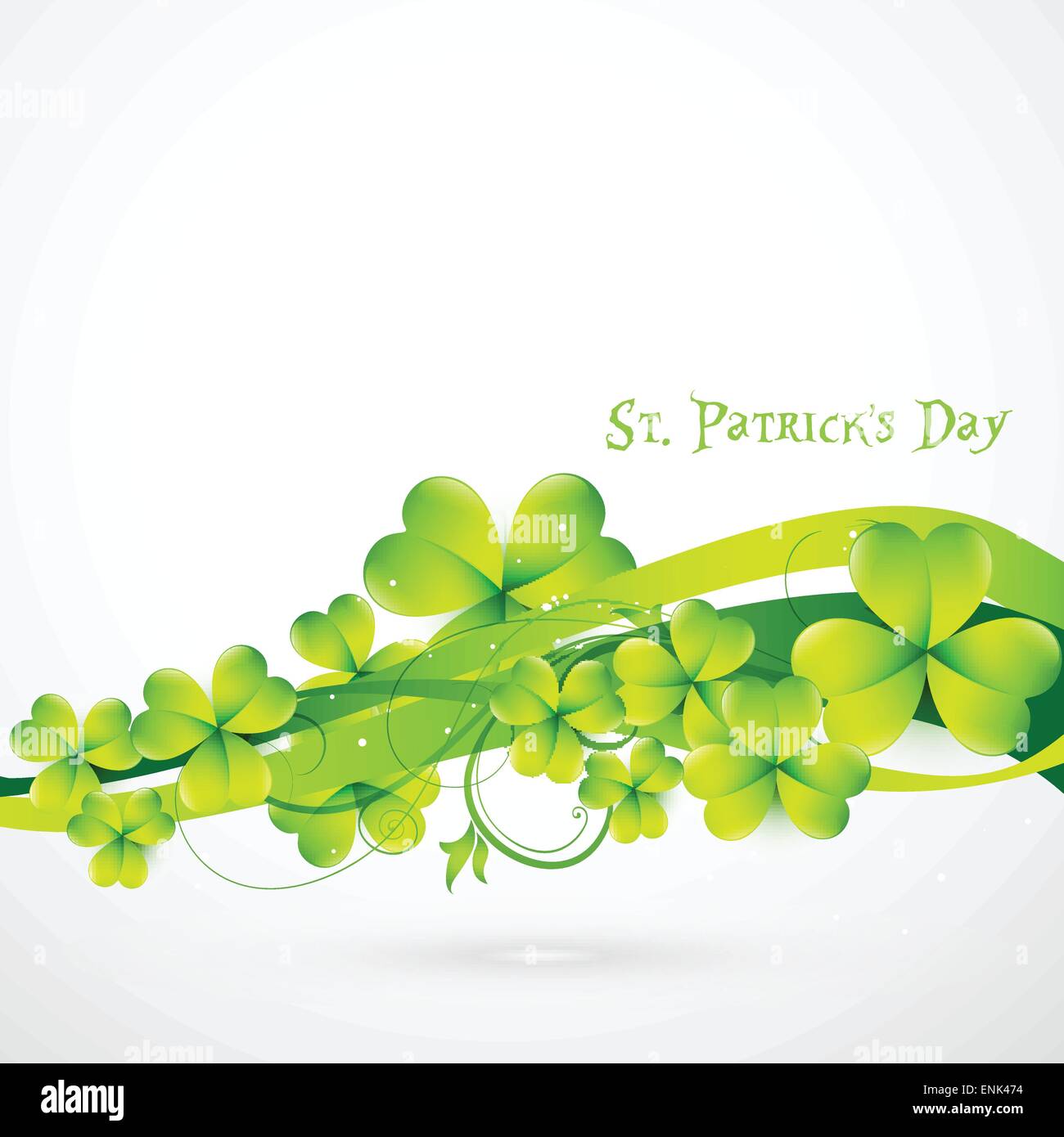 stilvolle grüne St. Patricks Day-Vektor-illustration Stock Vektor