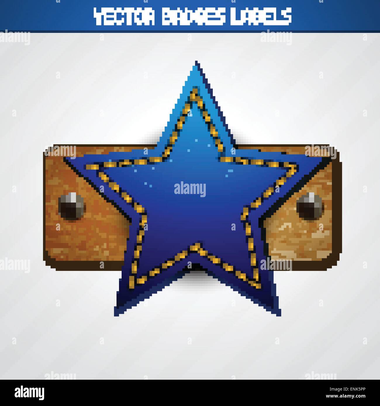 Vektor-Jeans und Leder-star Label-design Stock Vektor