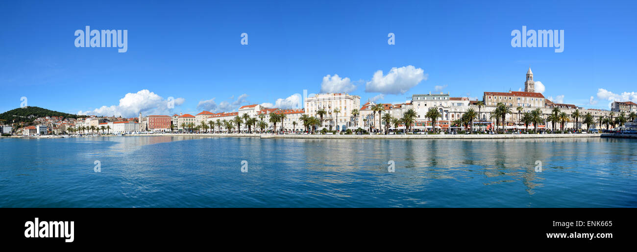 Split, Kroatien - Panorama der Stadthafen Stockfoto