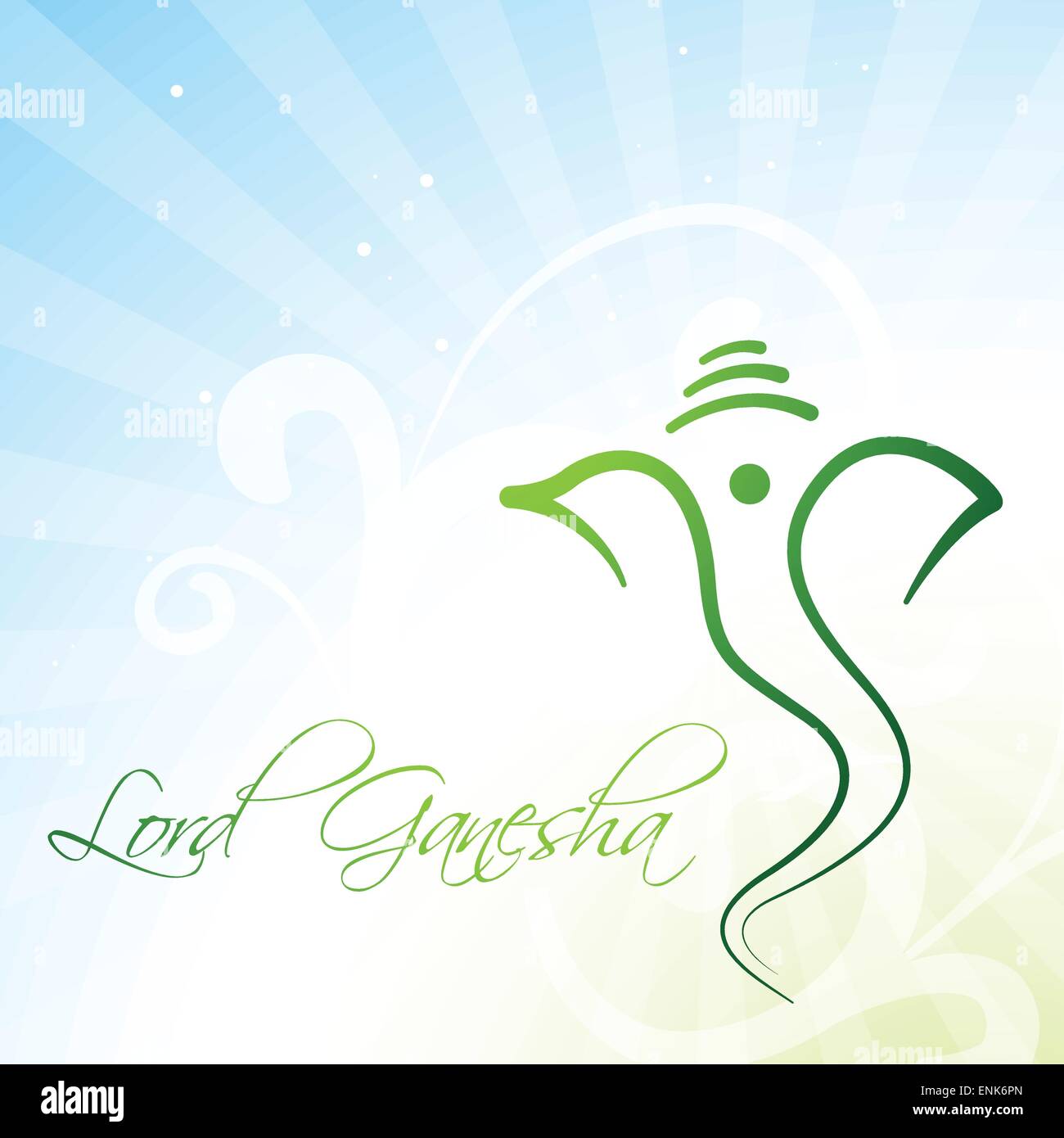 künstlerische Lord Ganesha Vektorgrafik design Stock Vektor