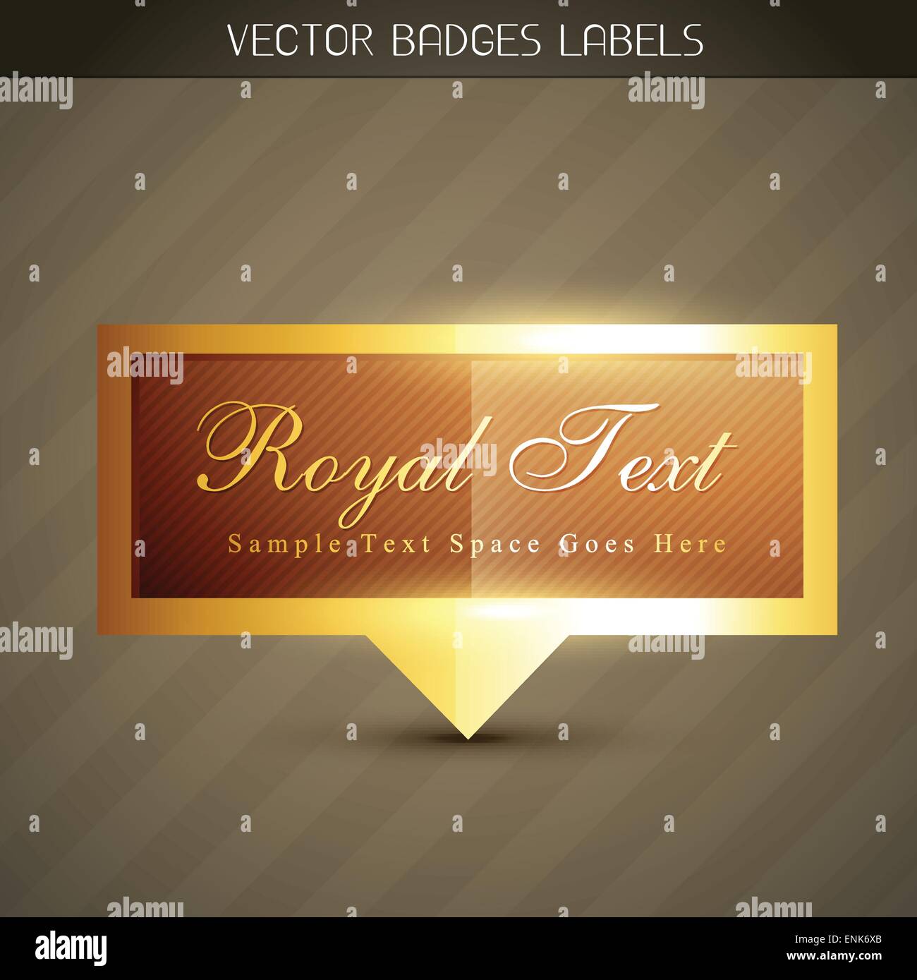 Vektor-glänzende königliche Label-design Stock Vektor
