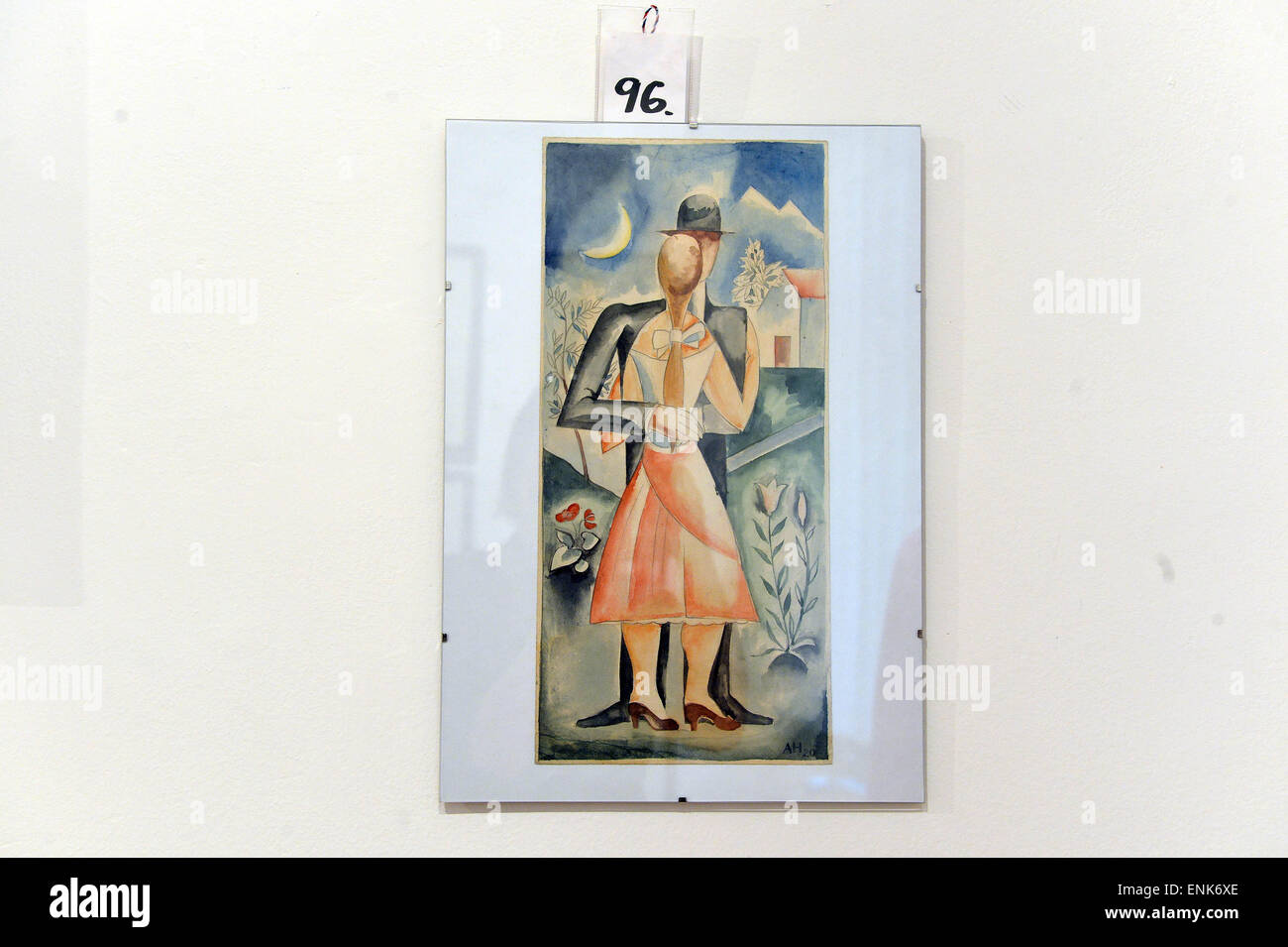 Adam Hoffmeister´s Malerei werden Gegenstände in der Auktion von Artefakten vom 17. bis 20. Jahrhundert, inszeniert von 1. Kunst Beratung Brünn-Prag. Werke von Jan Jakub Hartmann, Norbert Grund, Vaclav Brozik, Emil Filla und Karel Malich werden angeboten. Public-Viewing aller Arbeiten erfolgt im Topicuv Salon, Prag, Tschechische Republik, 7. Mai 2015. (CTK Foto/Katerina Sulova) Stockfoto