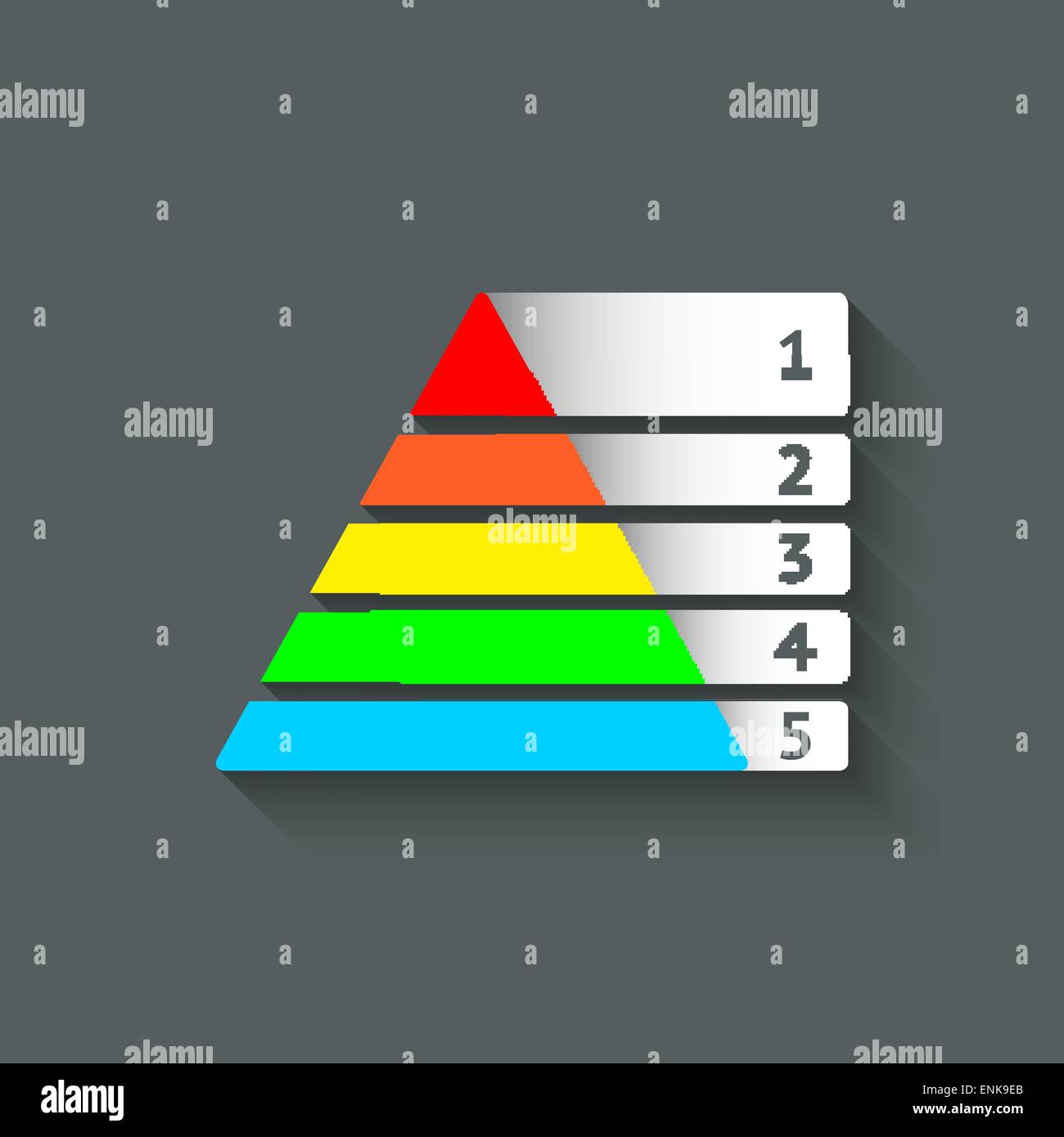 Maslow farbig Pyramide symbol Stock Vektor
