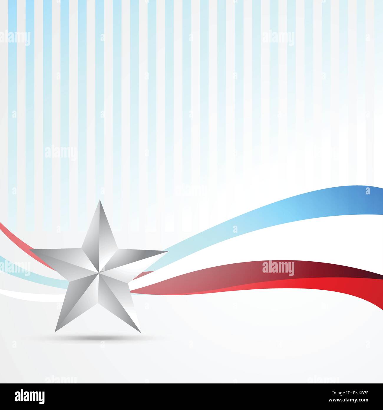stilvolle Vektor amerikanischen Unabhängigkeitstag Welle Hintergrund Stock Vektor