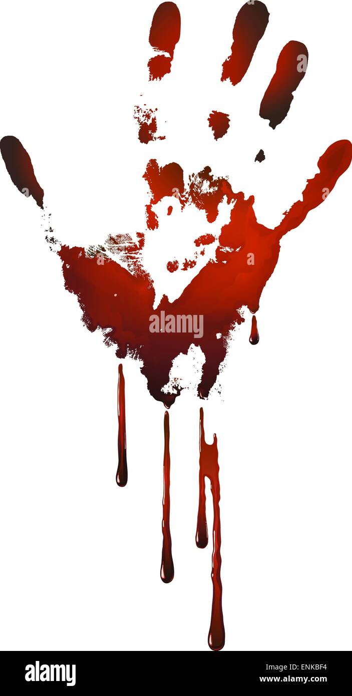Blutige Griff print Stock Vektor