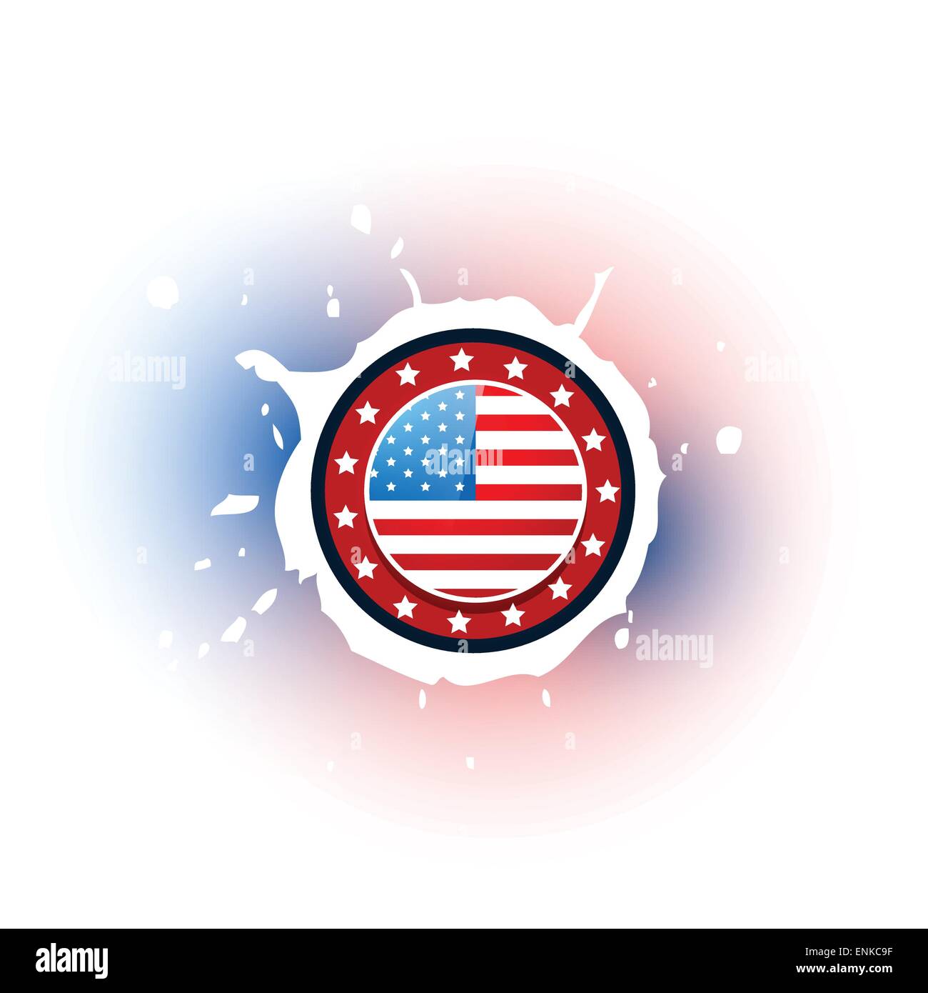 amerikanische Flagge-Label-Design-Hintergrund Stock Vektor