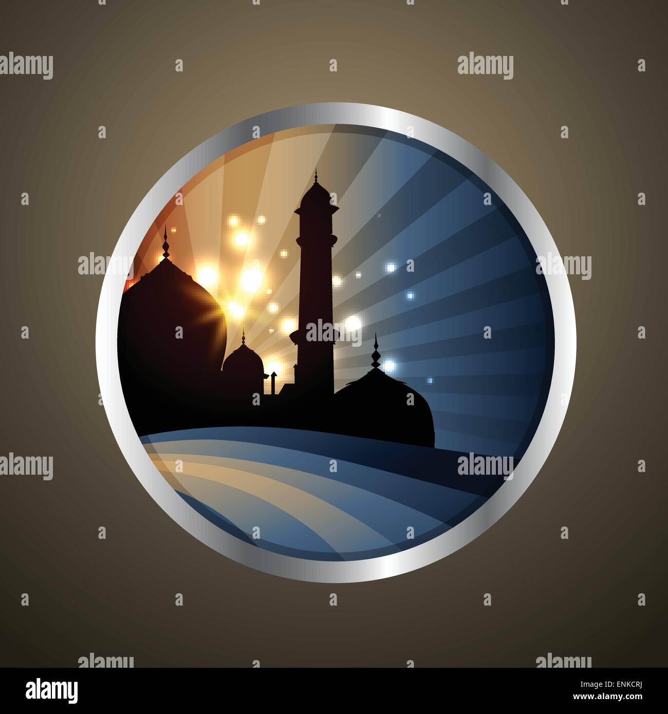 Vektor-Illustration der islamischen label Stock Vektor