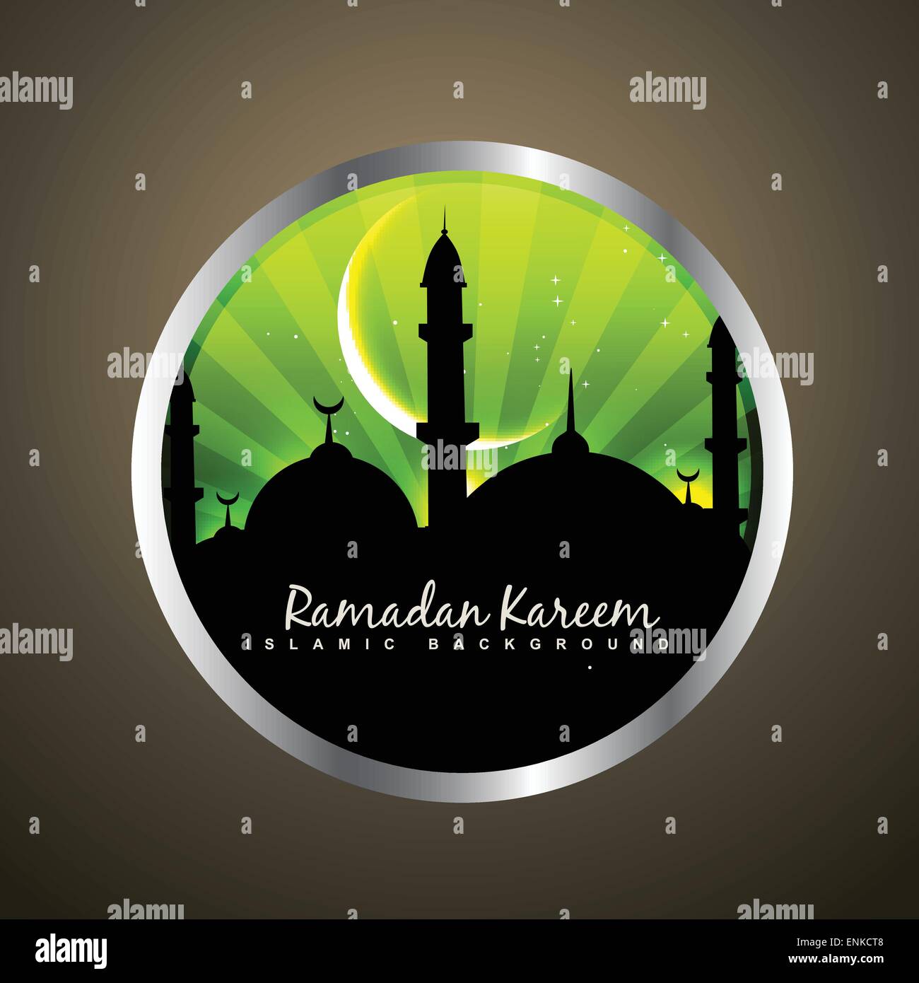 stilvolle Ramadan Kareem Etikettengestaltung Stock Vektor