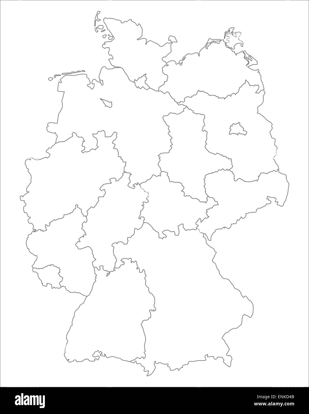 Karte von Deutschland Stockfoto