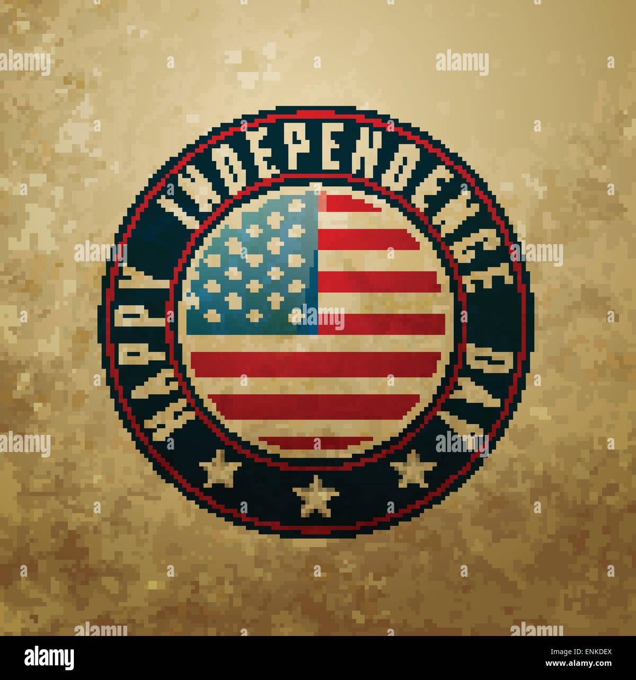 amerikanischer Unabhängigkeitstag Vektor label Stock Vektor