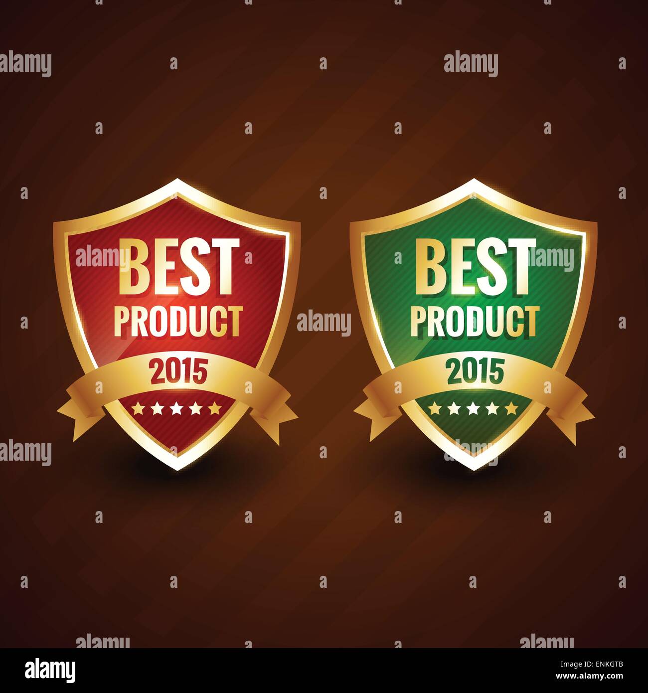 beste 2015-Produkt des Jahres golden Label Design Vektor Abzeichen Stock Vektor