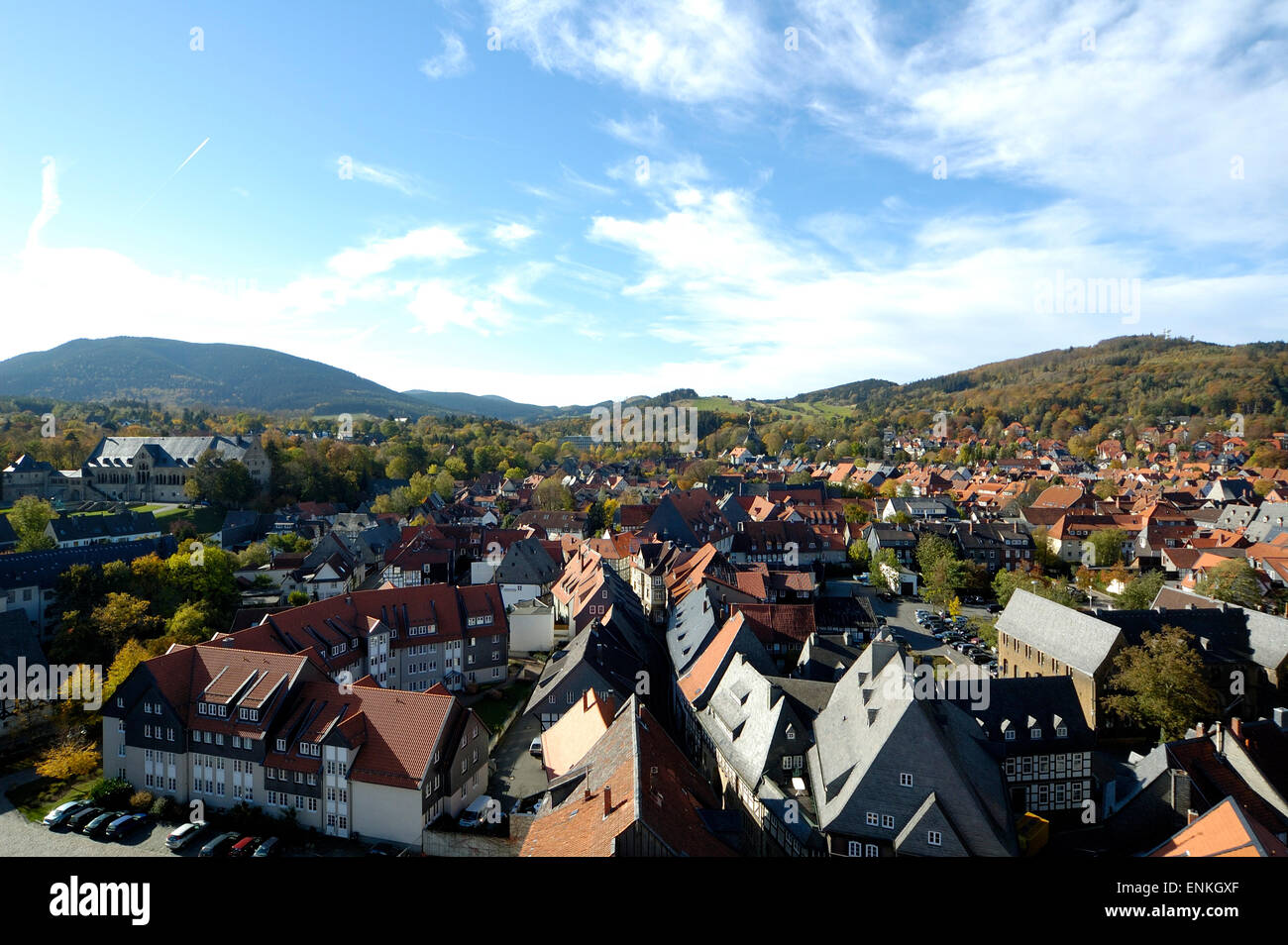 Goslarer Altstadt, UNESCO-Welterbestätte Blick Über Die Altstadt Vom Turm der Marktkirche Stockfoto