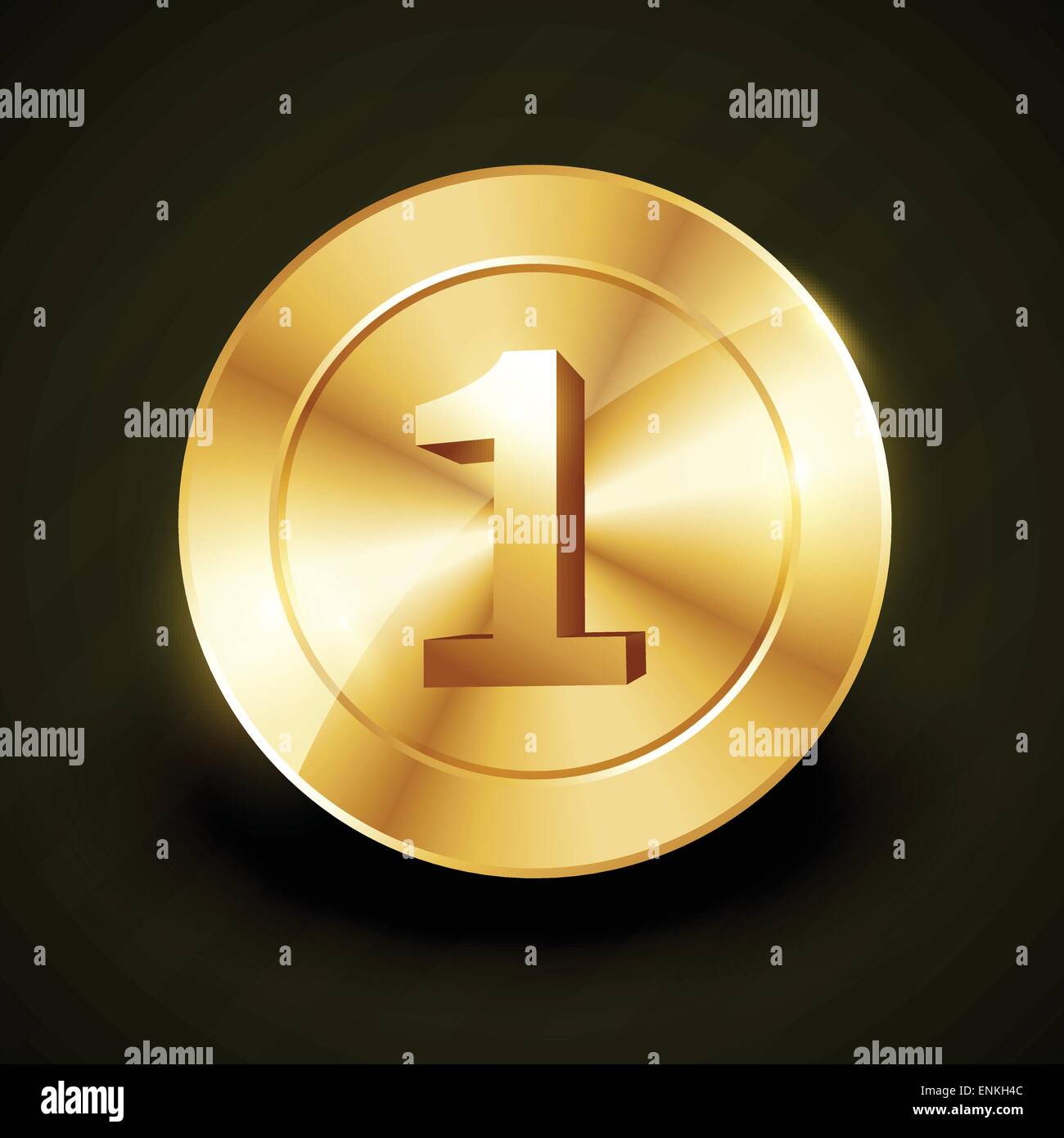 Goldene keine 1 Vektor-Label-Design-Darstellung Stock Vektor