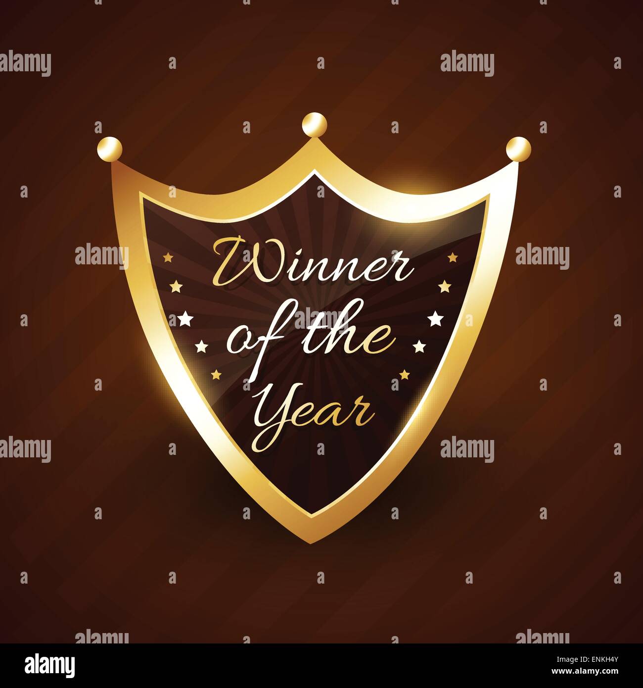 Gewinner des Jahres Vektor golden Label-Design-Darstellung Stock Vektor