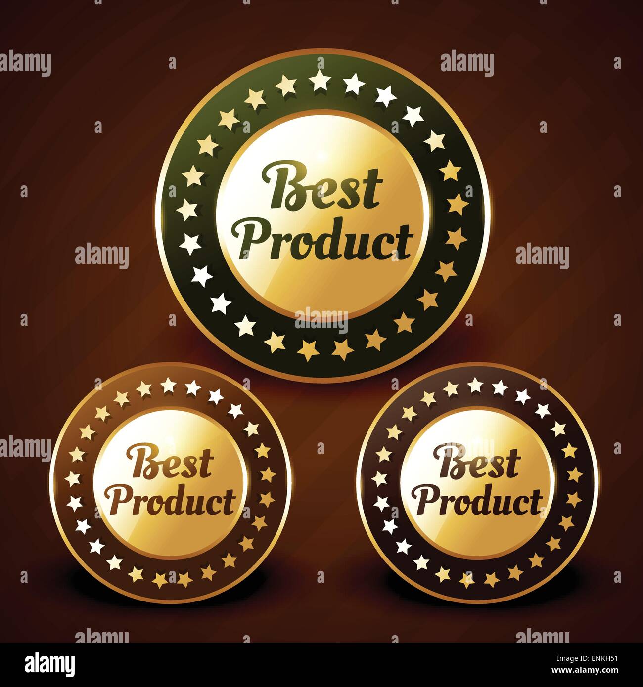 Vektor-beste Produkt golden Label Design illustration Stock Vektor