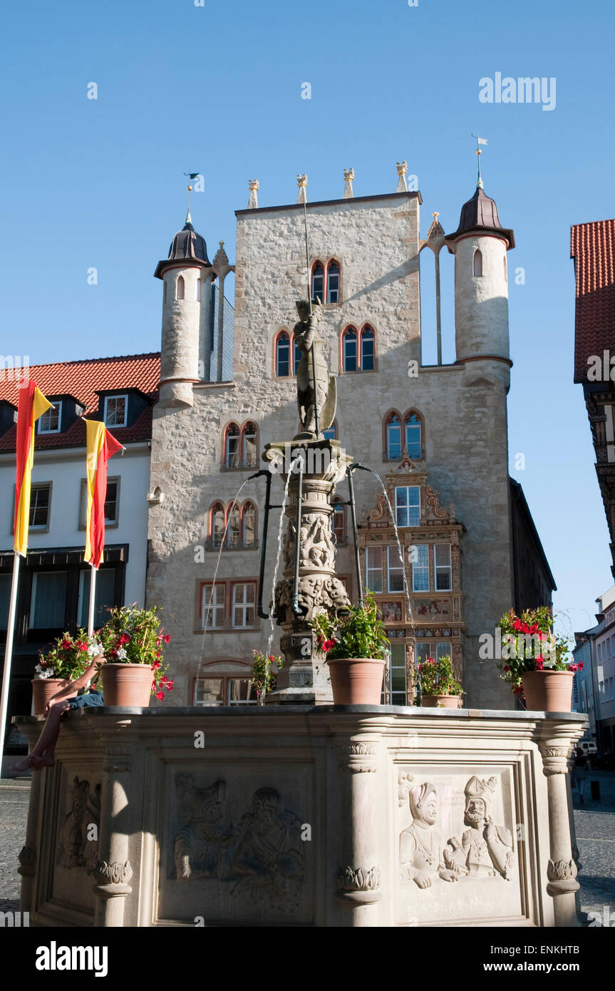 historische Gebäude am Marktplatz, Hildesheim, Niedersachsen, Deutschland Stockfoto