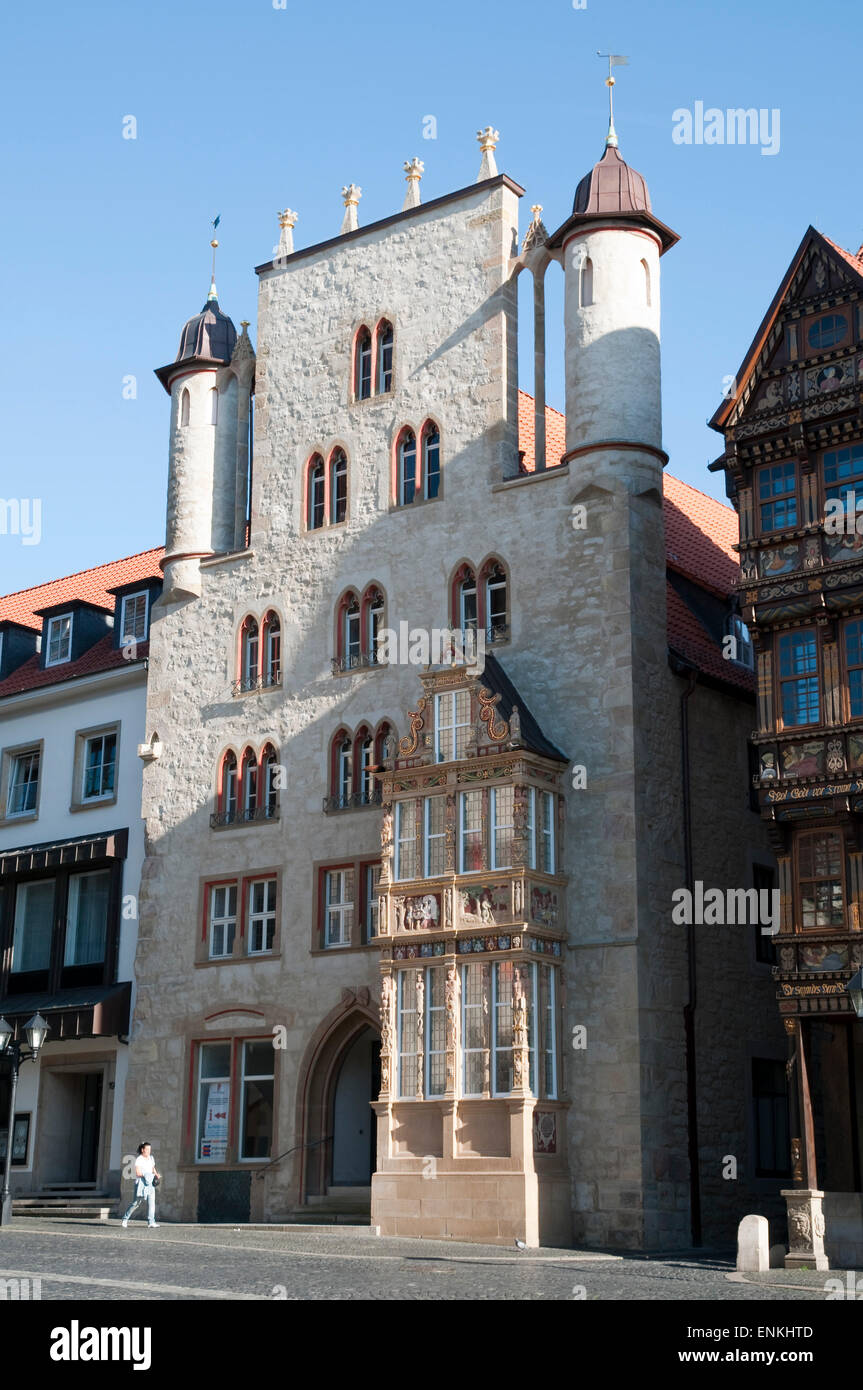 historische Gebäude am Marktplatz, Hildesheim, Niedersachsen, Deutschland Stockfoto