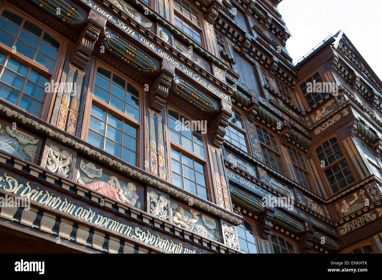 Historisches Gebäude am Marktplatz, Hildesheim, Niedersachsen, Deutschland Stockfoto