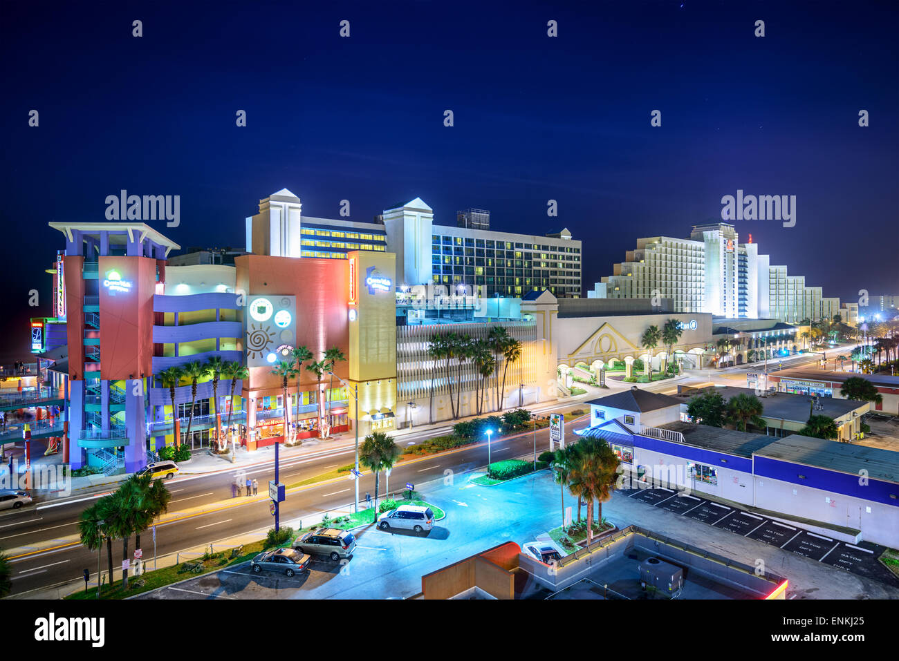 Daytona Beach, Florida, USA für Hotels und Geschäften. Stockfoto