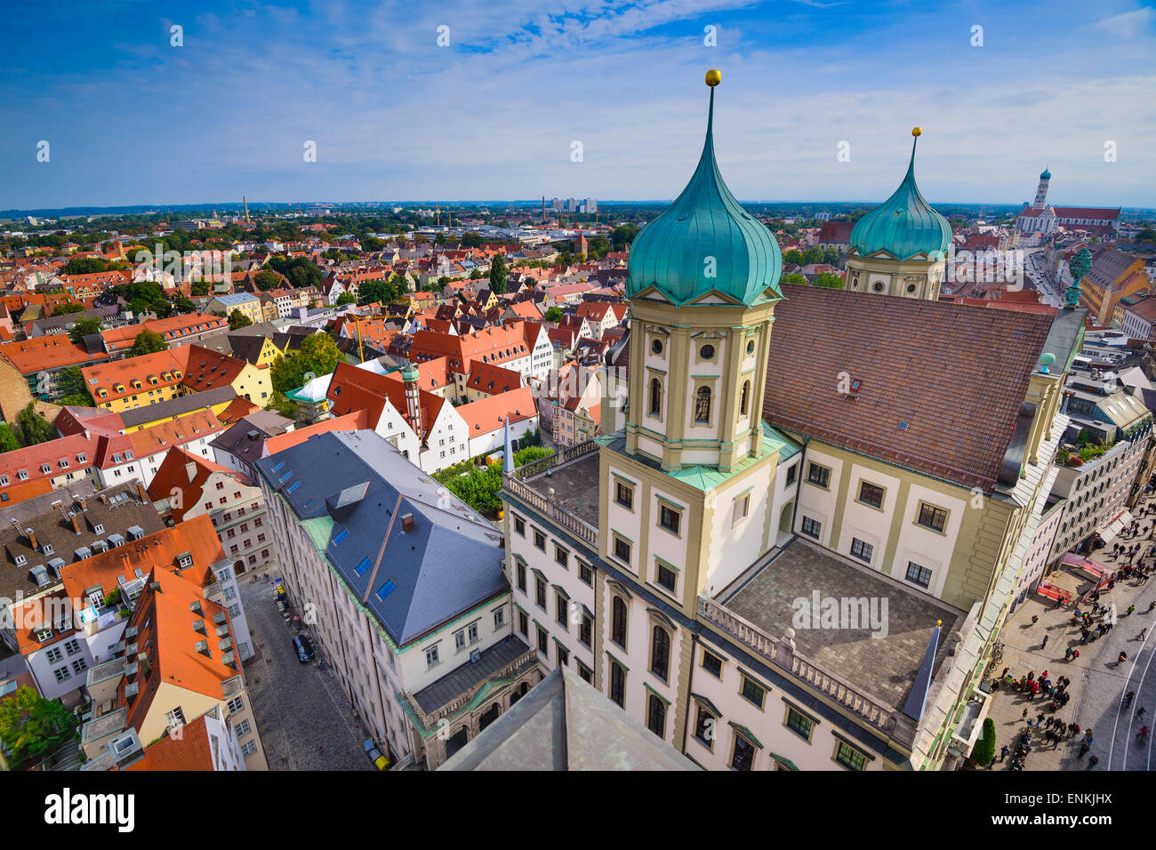 Augsburg, Deutschland, alte Stadt Stadtbild. Stockfoto