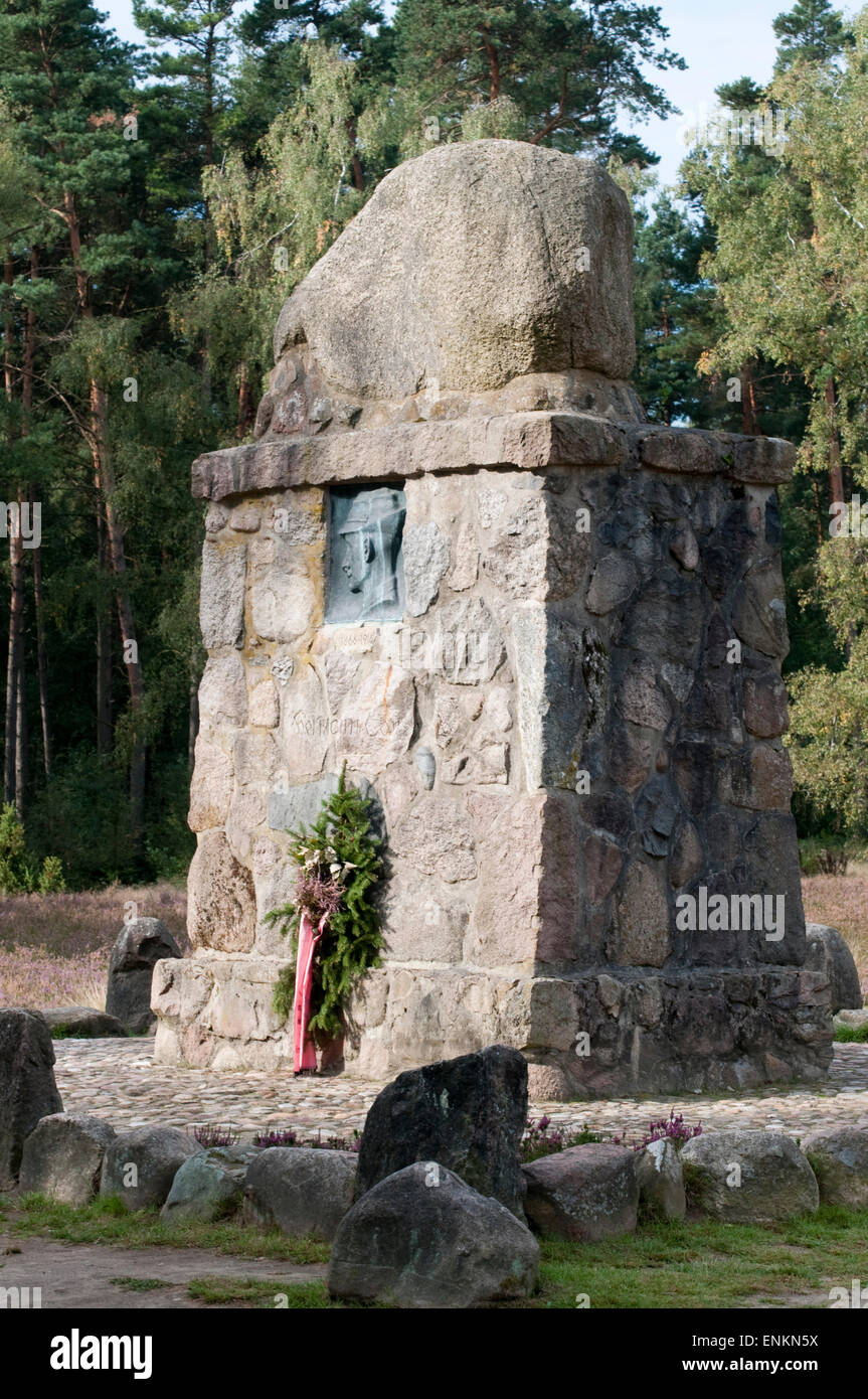 Hermann Loens Denkmal, Heide Lüneburger Heide, Niedersachsen, Deutschland Stockfoto