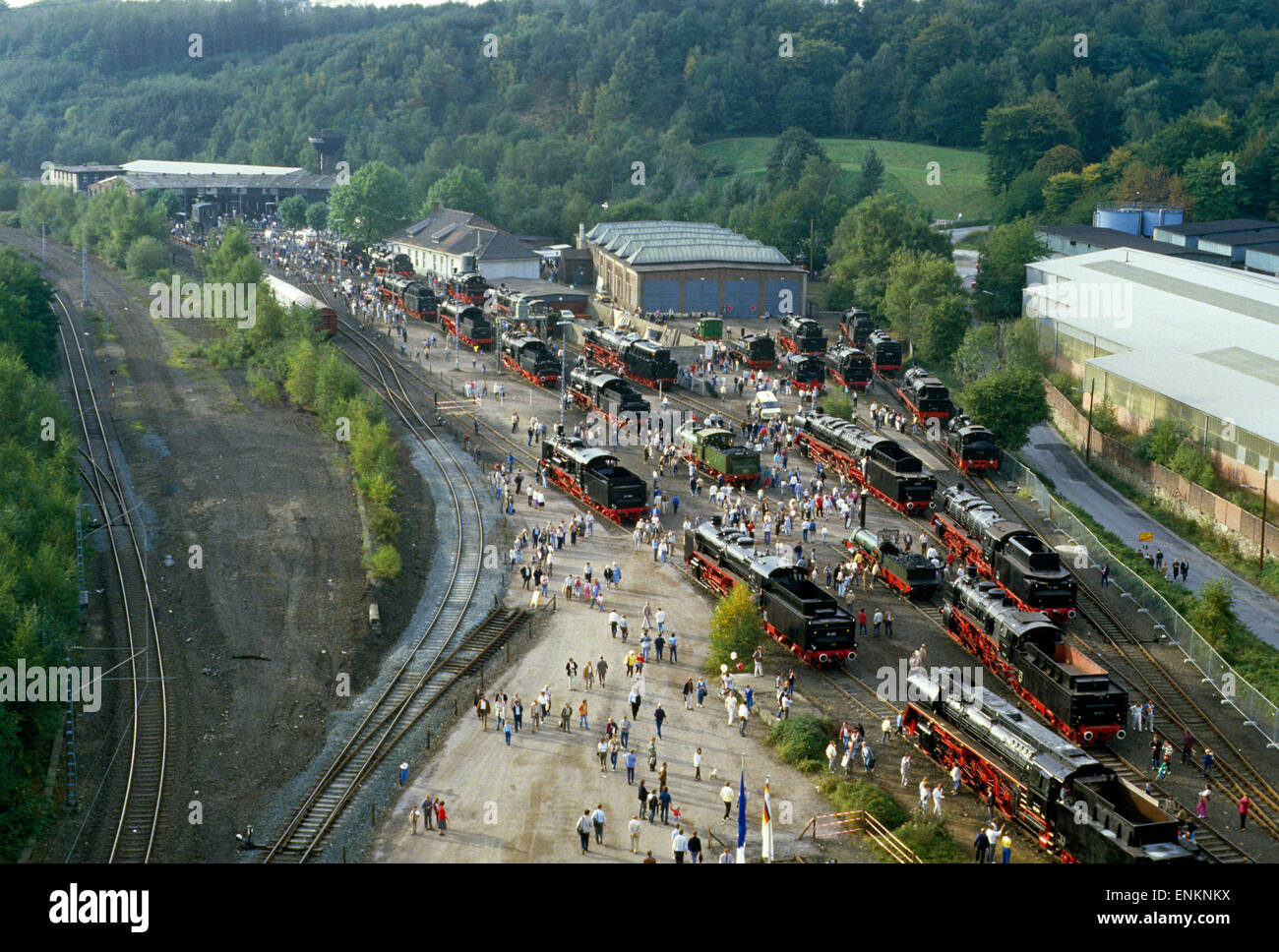 DB (Deutsche Bahn) 150. Ausstellung, Bochum, Deutschland. 1985 Stockfoto
