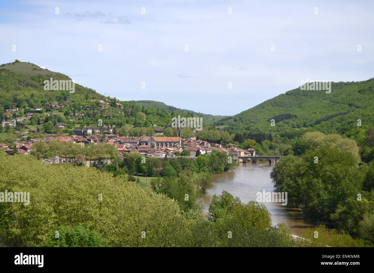 St. Antonin-de-Noble-Val, Tarn et Garonne, SW-Frankreich Stockfoto
