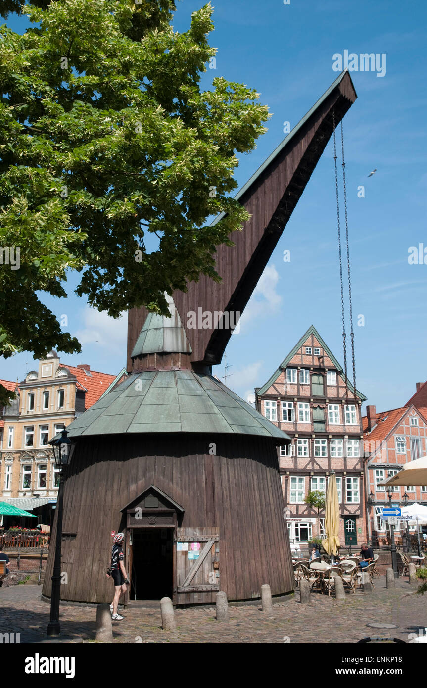 Kran, Hansehafen, Stade, Altes Land, Niedersachsen ...