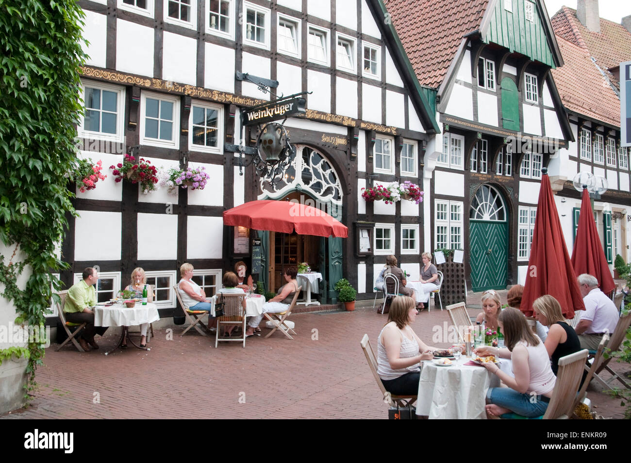 Restaurant Weinkrueger, Marienstraße, Altstadt, Osnabrück, Niedersachsen, Deutschland Stockfoto