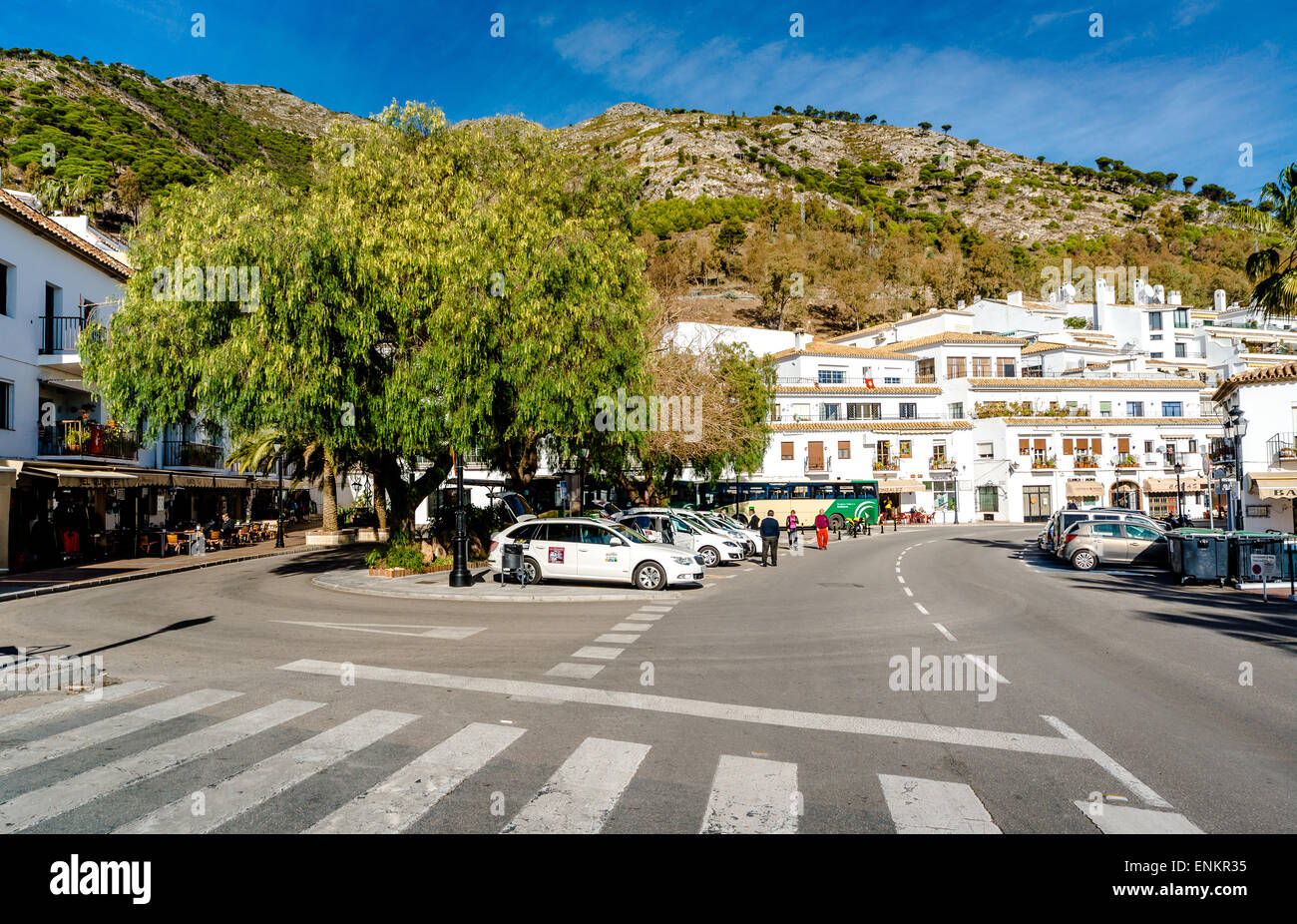 Tagesansicht von Mijas Stockfoto