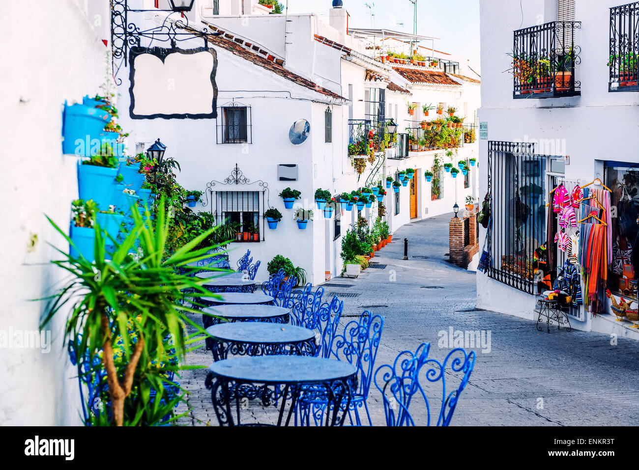Mijas Straße Stockfoto
