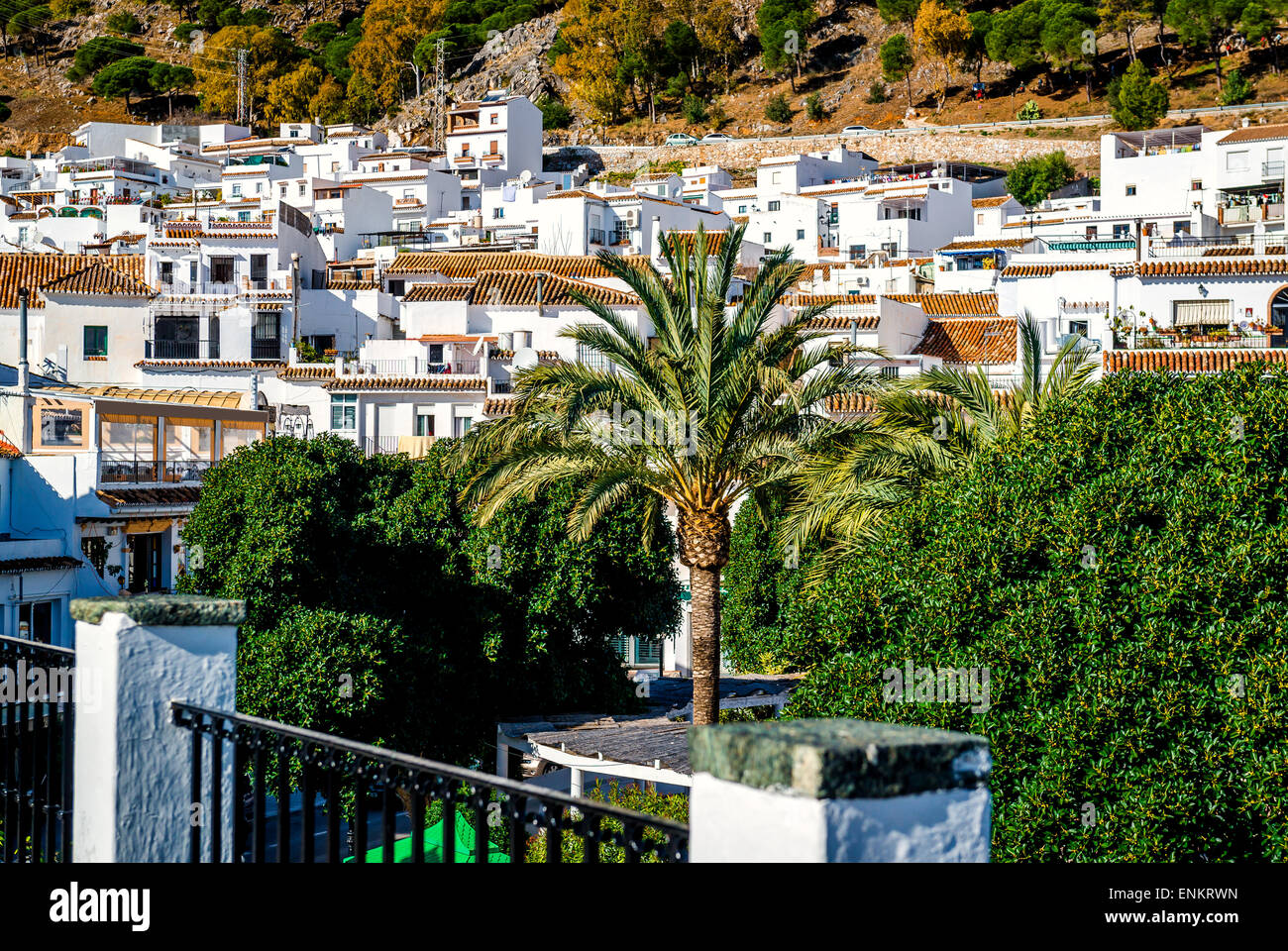 Tagesansicht von Mijas Stockfoto