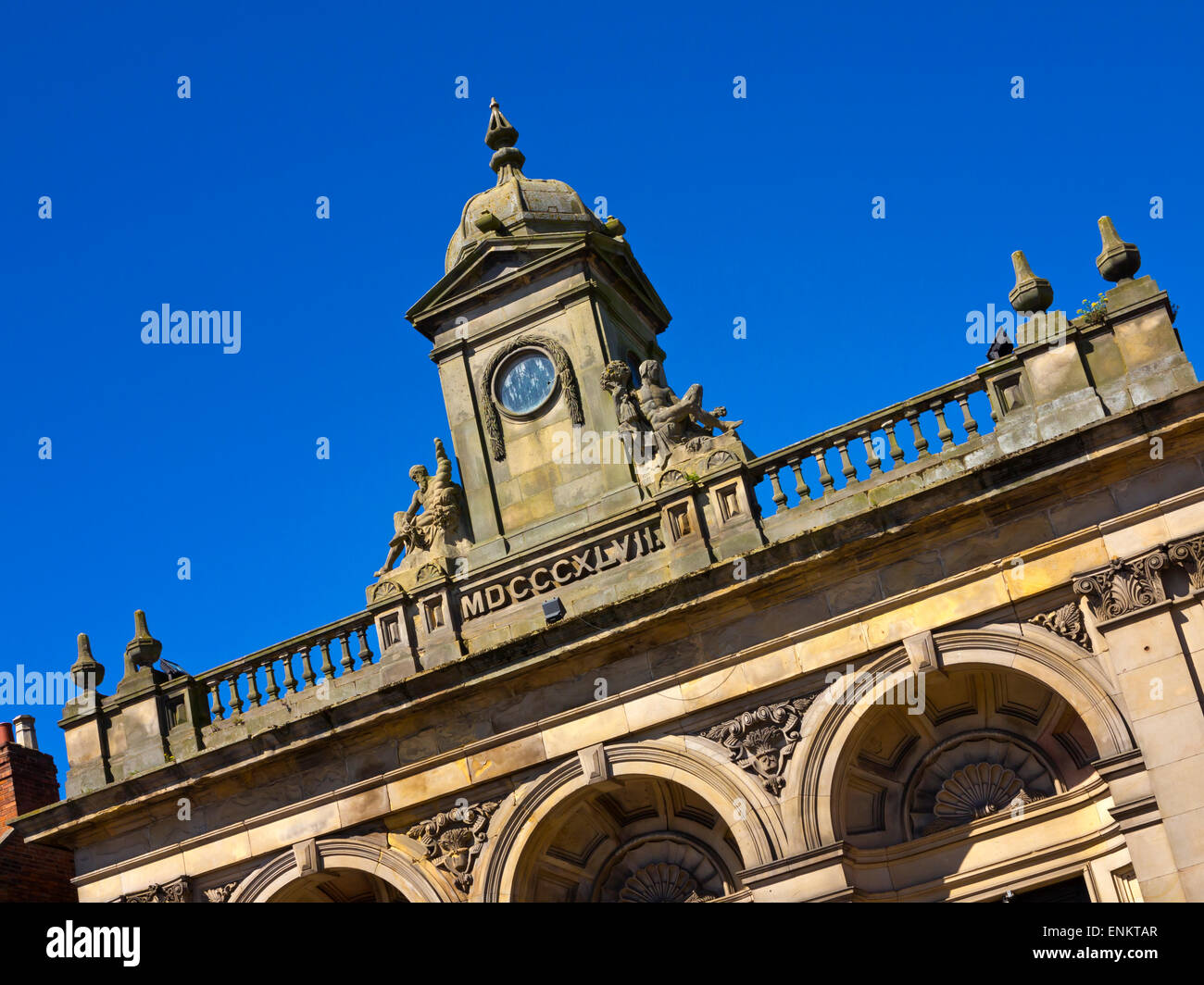 Der Mais Börsengebäude Newark auf Trent Nottinghamshire England UK 1848 erbaut und im Einsatz von Mais Handel bis 1978 Stockfoto