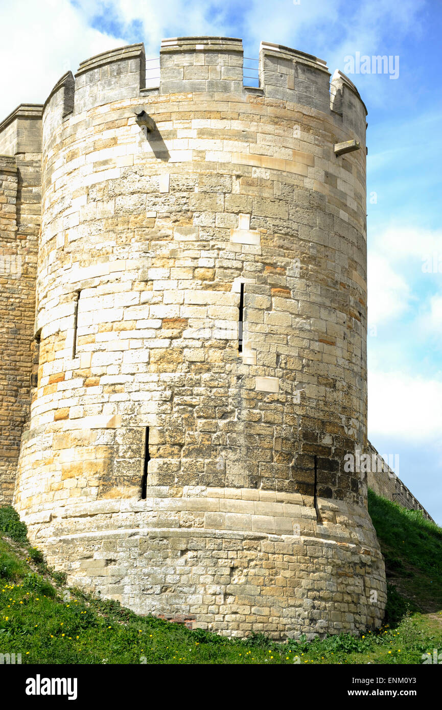 Cobb Hall, Lincoln Castle. Öffentliche Hinrichtungen erfolgten an der Oberseite dieser mittelalterlichen Turm, das Verlies war unten. Stockfoto