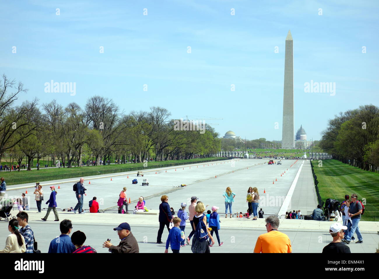 Die Mall und dem Washington Memorial Stockfoto