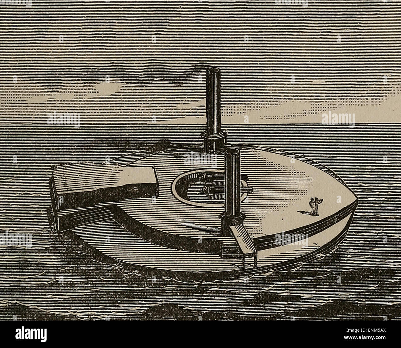Vizeadmiral Popoff - kreisförmige Panzerschiff der russischen Marine Stockfoto Vizeadmiral Popoff - kreisförmige Panzerschiff der russischen Marine Stockfoto