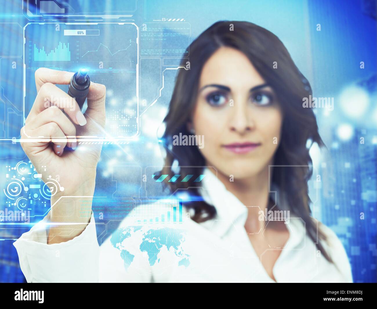 Futuristische Computer-Schnittstelle Stockfoto