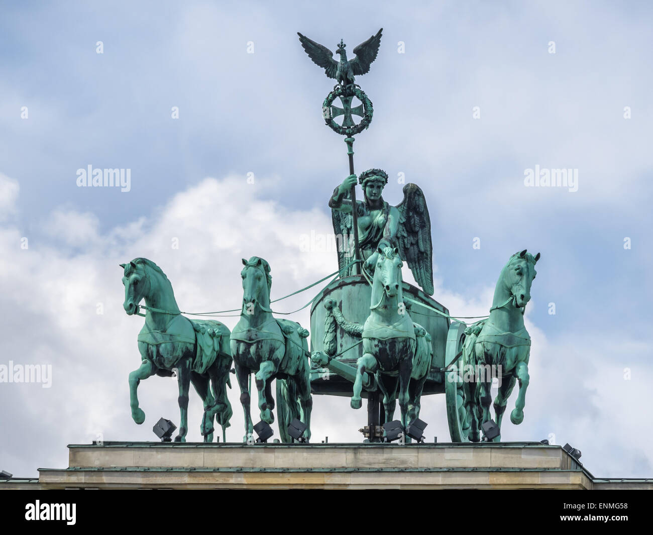 Brandenburger Tor (Brandenburger Tor), berühmtes Wahrzeichen in Berlin, Deutschland Stockfoto