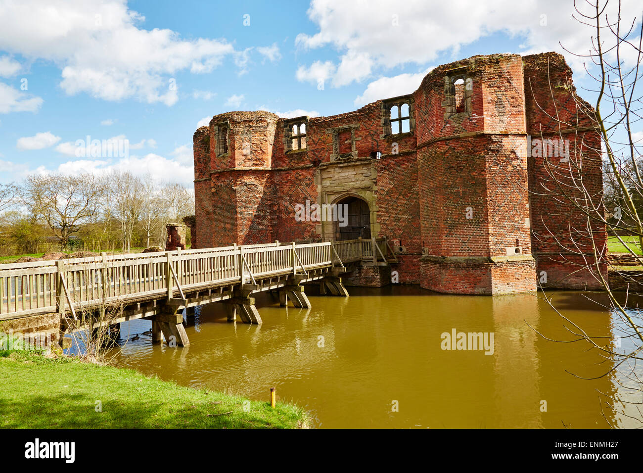 Blick auf Kirby ergibt Burg, Leicestershire. Stockfoto