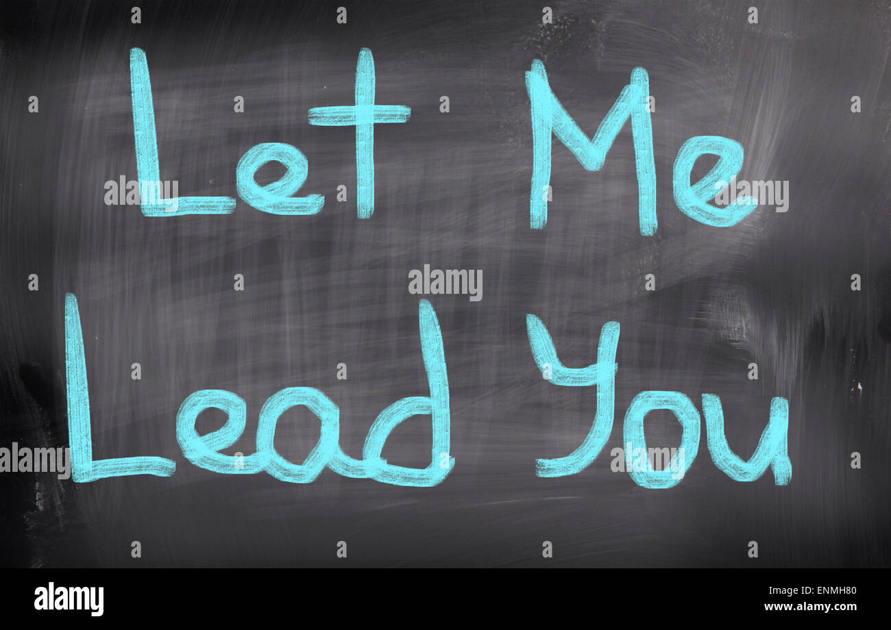 Lassen Sie mich Sie Konzept führen Stockfoto