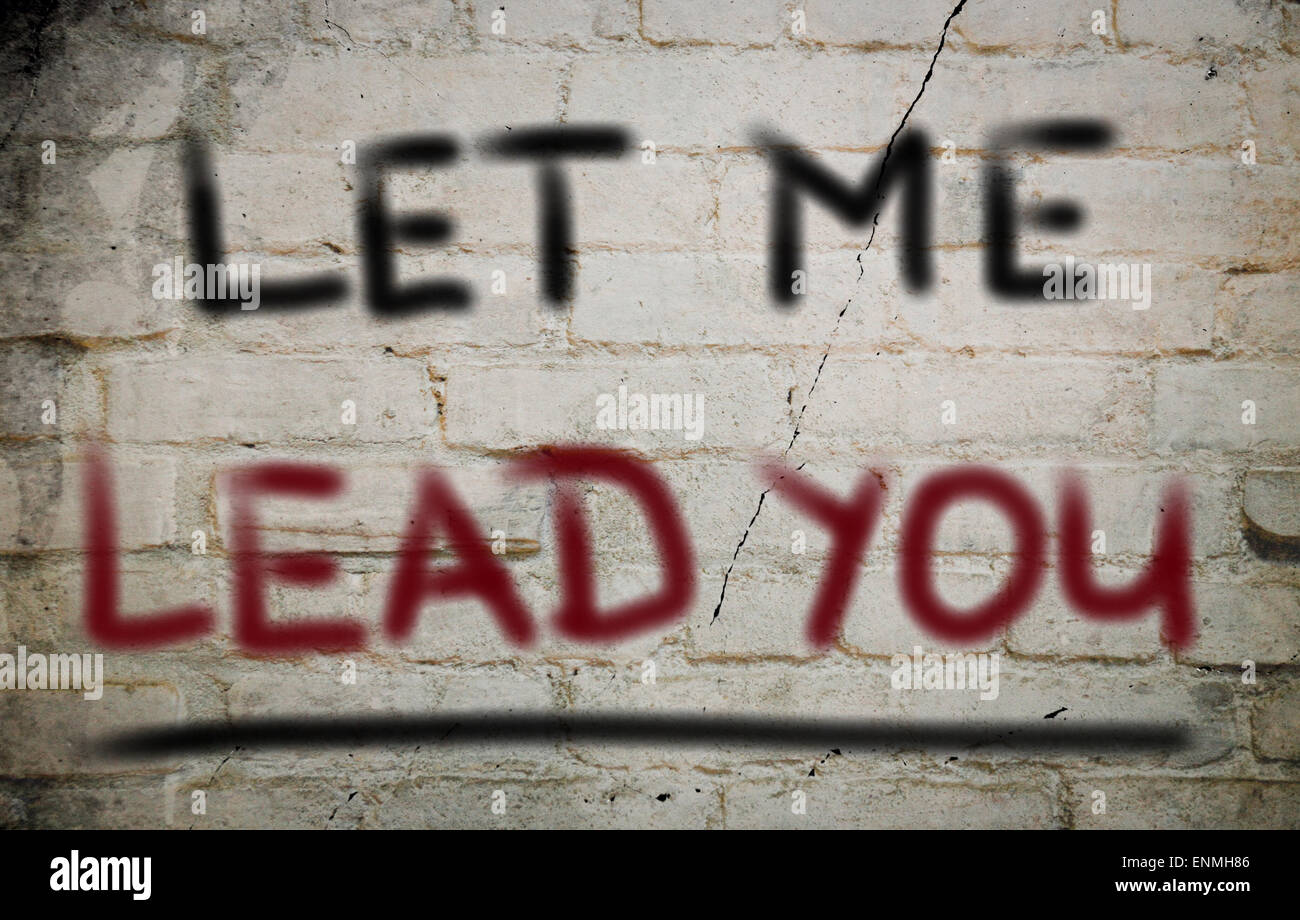 Lassen Sie mich Sie Konzept führen Stockfoto