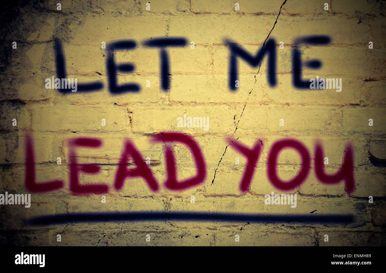 Lassen Sie mich Sie Konzept führen Stockfoto