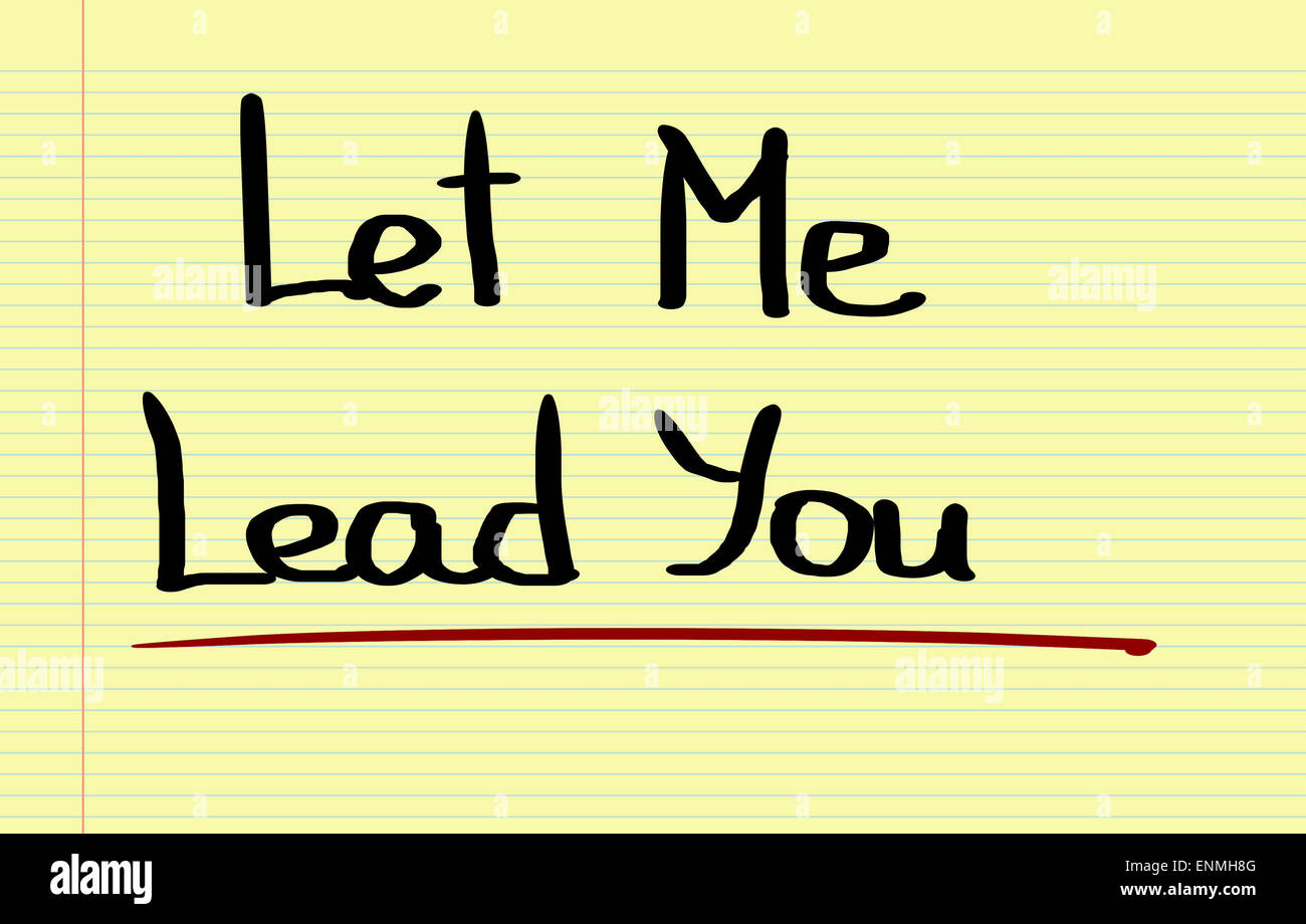 Lassen Sie mich Sie Konzept führen Stockfoto