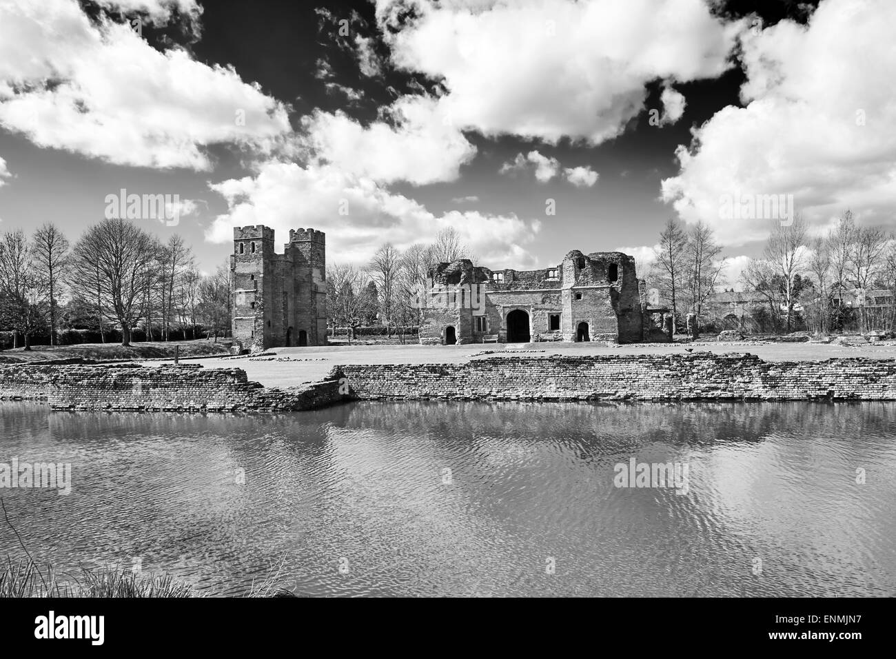 Blick auf Kirby ergibt Burg, Leicestershire. Stockfoto