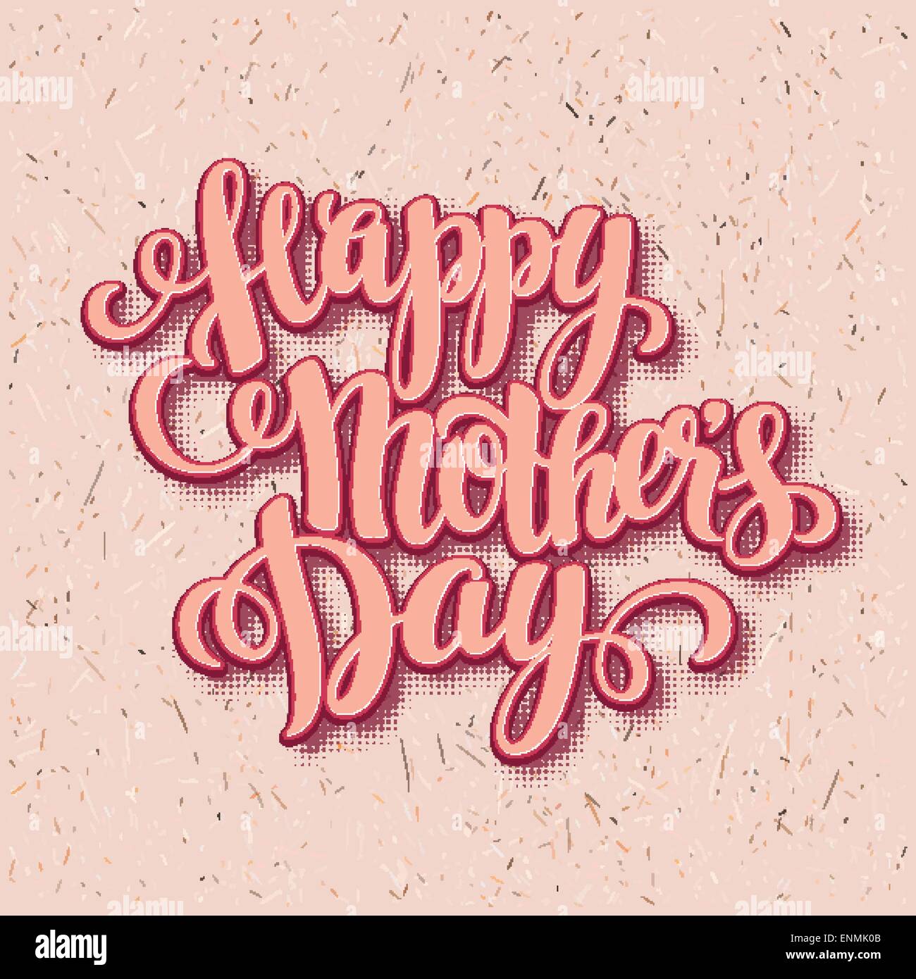 Glückliche Mütter Tag Card kalligraphische Inschrift. Vektor-Illustration EPS 10 Stock Vektor