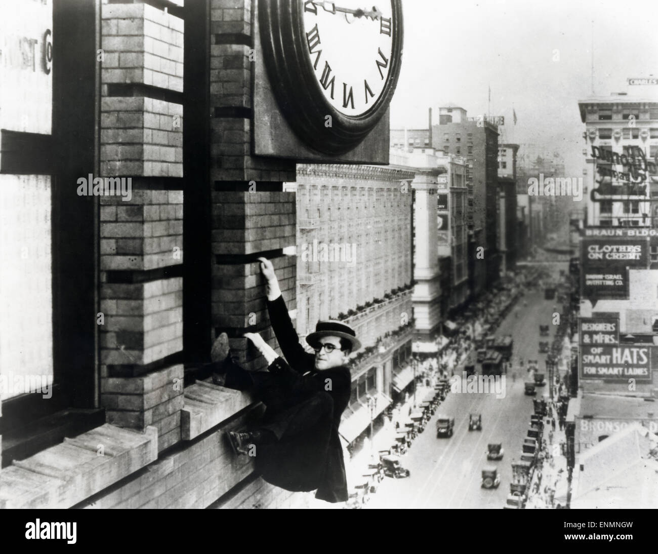 Sicherheit letzte!, USA 1923, aka: Ausgerechnet Wolkenkratzer, Sicherheit Spielt Keine Rolle, Regie: Fred Newmeyer, Sam Taylor, Darste Stockfoto