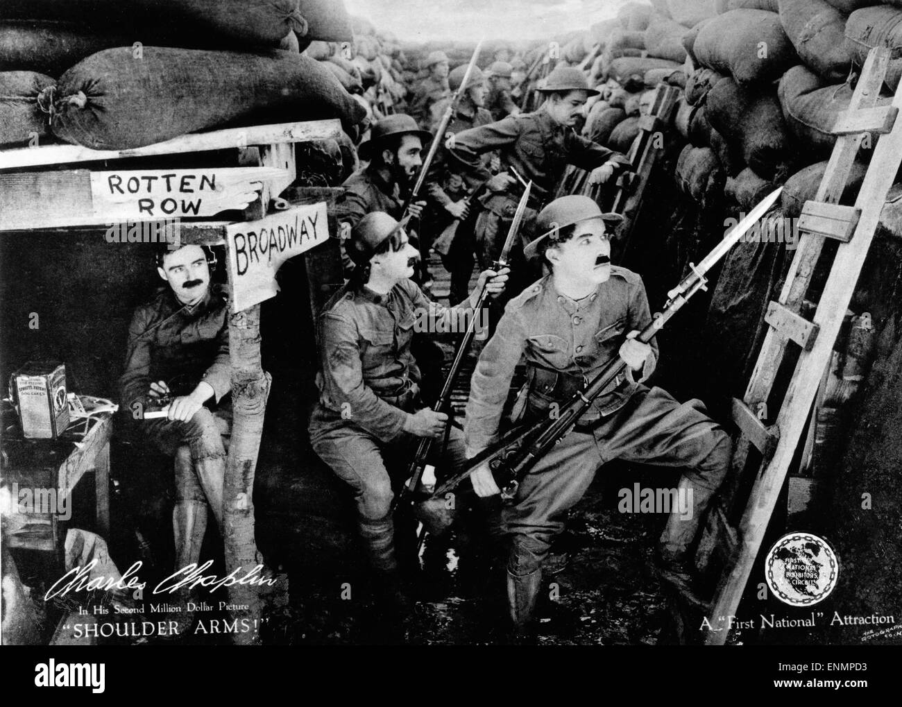Schulter-Arme!, USA 1918, aka: Gewehr Über!, Regie: Charles Chaplin, Monia: Charles Chaplin Stockfoto