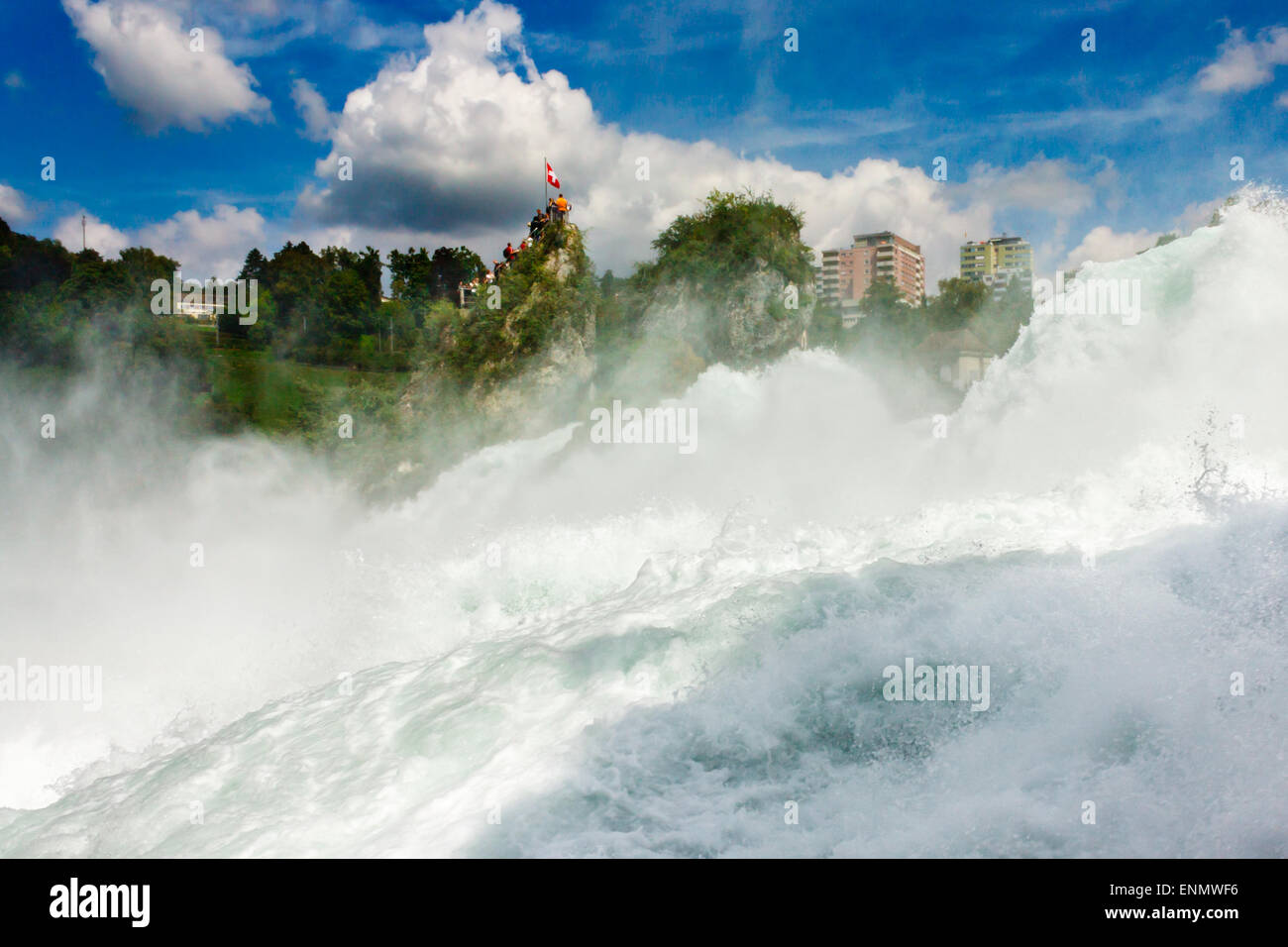 Rheinfall - der grösste Wasserfall Europas, befindet sich in Schaffhausen, Schweiz Stockfoto