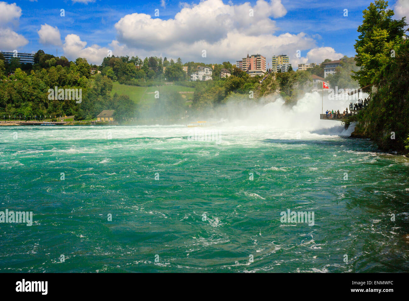 Rheinfall - der grösste Wasserfall Europas, befindet sich in Schaffhausen, Schweiz Stockfoto