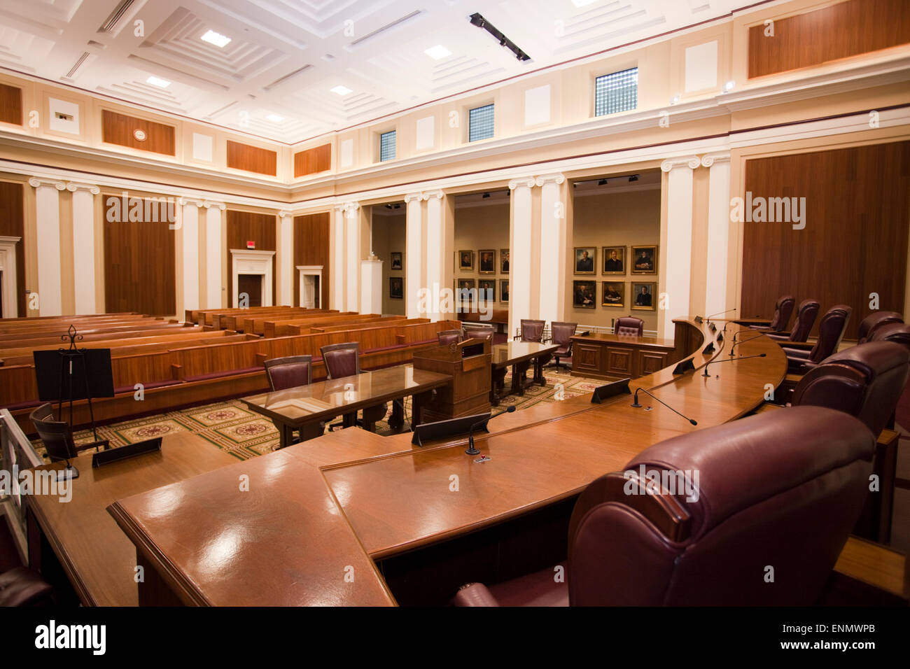 Florida Supreme Court Gerichtssaal Interieur Stockfoto Bild